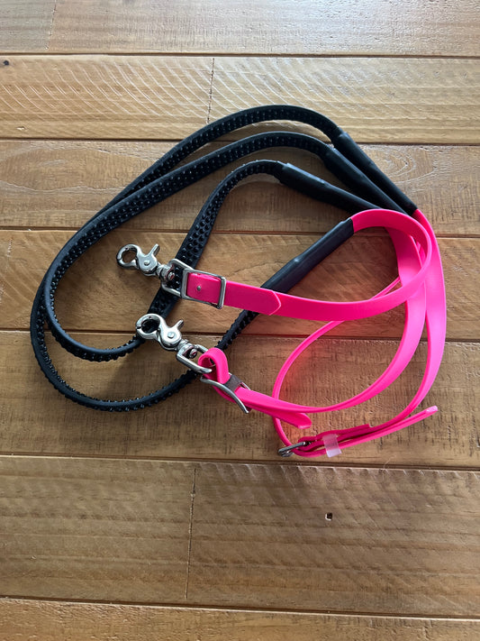 BioThane®️ SuperGrip reins, horse reins, grip reins, BioThane reins, reins, split reins, none split reins, non split reins