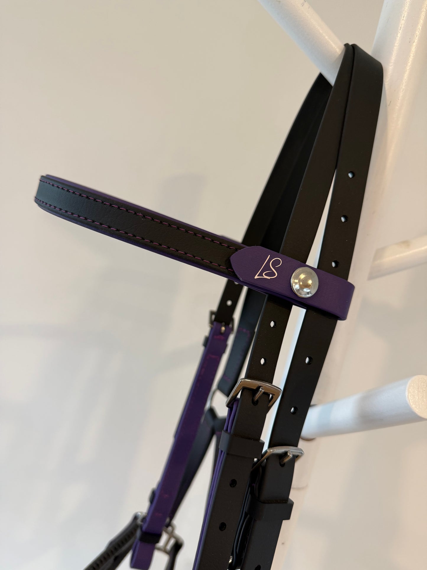 LS Deux Endurance Bridle - Black & Violet Purple
