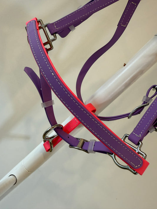 LS Deux Endurance Bridle - Bright Pink & Amethyst