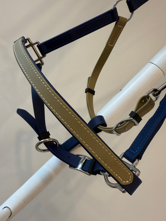 LS Deux Halter - Navy & Beige