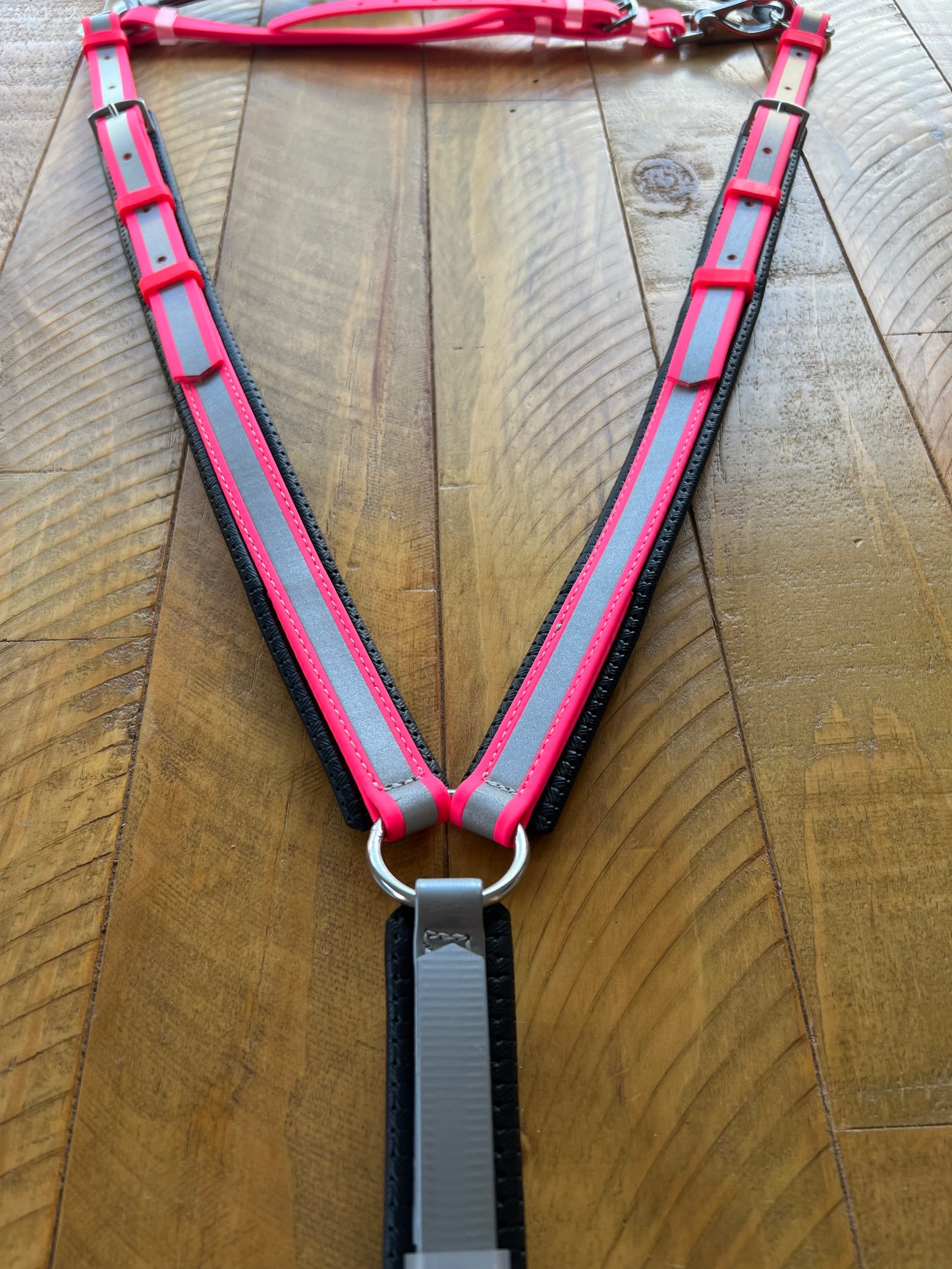 Reflective Breastplate - Reflective Pink & Silver