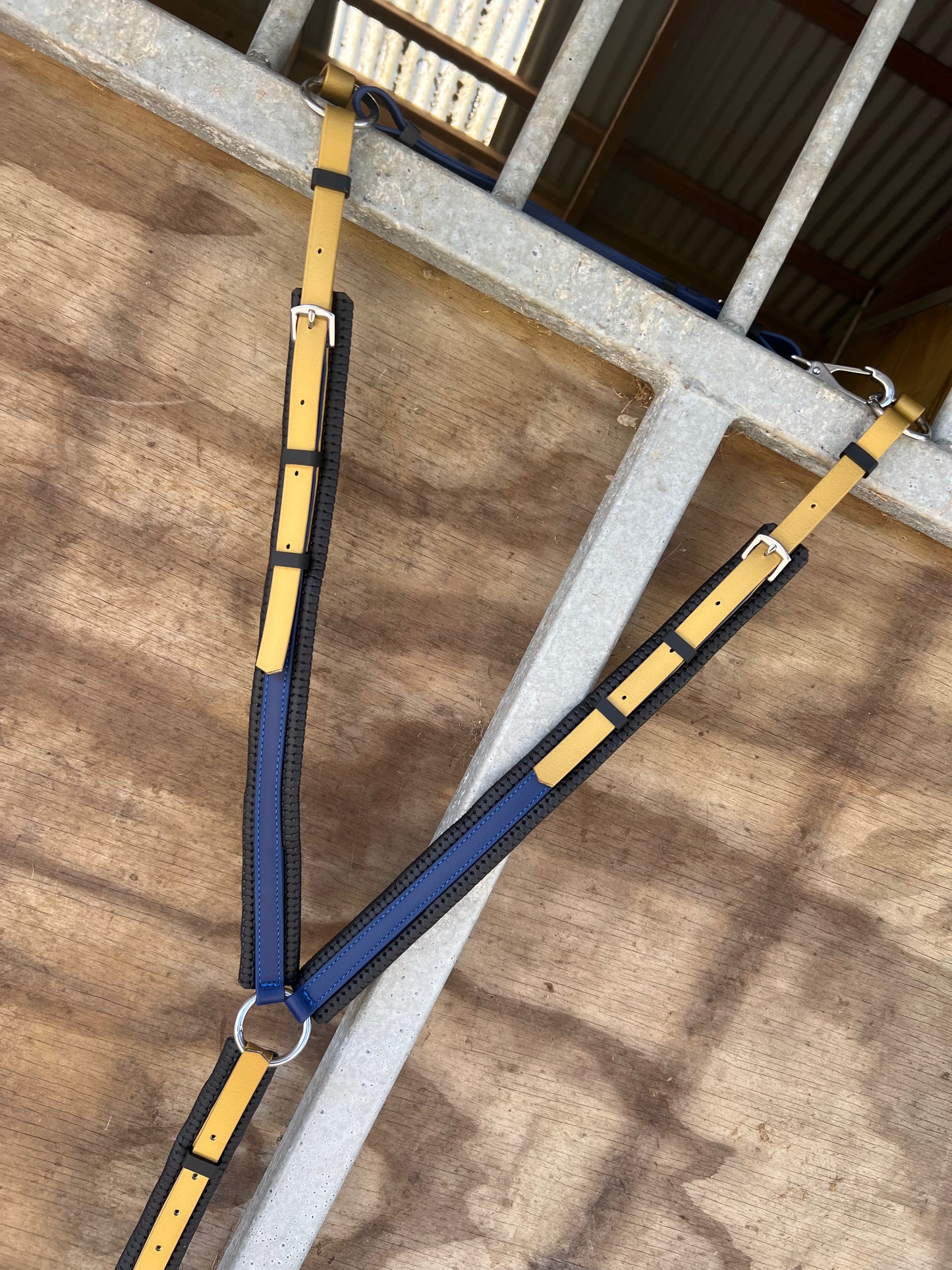 Padded Breastplate - Gold & Navy