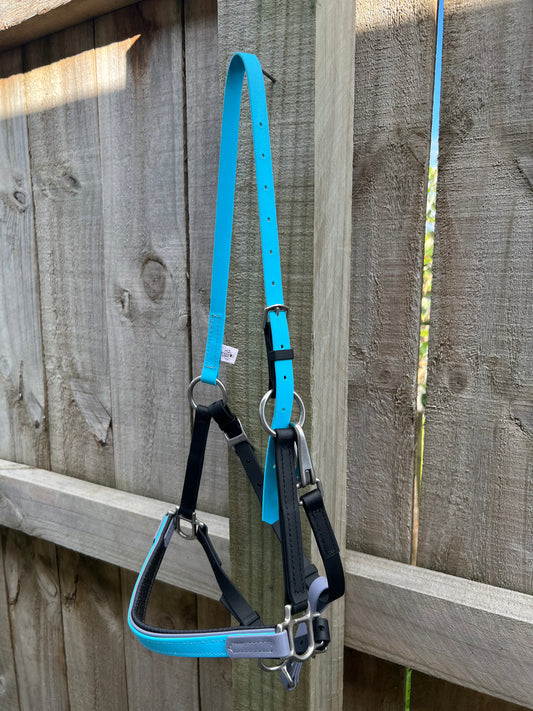 LS Deux Bridle - Black, Light Blue & Grey
