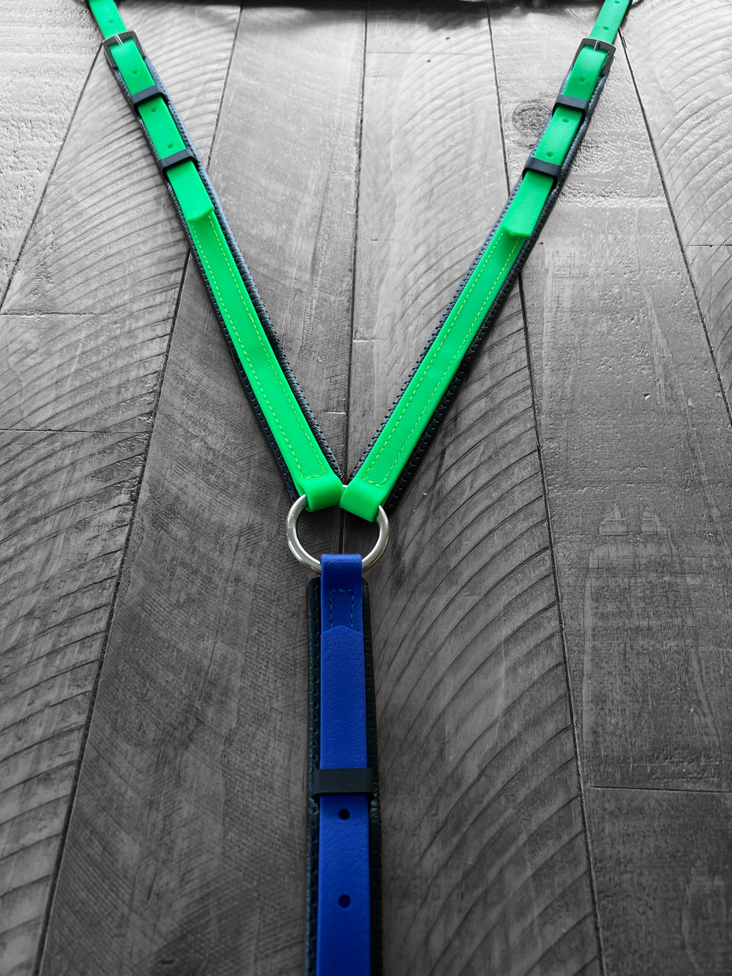 Padded Breastplate - Bright Green & Royal Blue