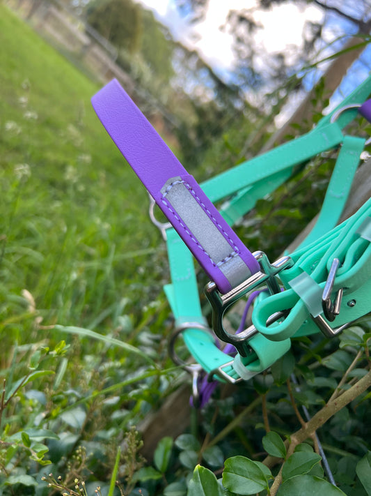 Reflective Deux Bridle - Seafoam & Amethyst