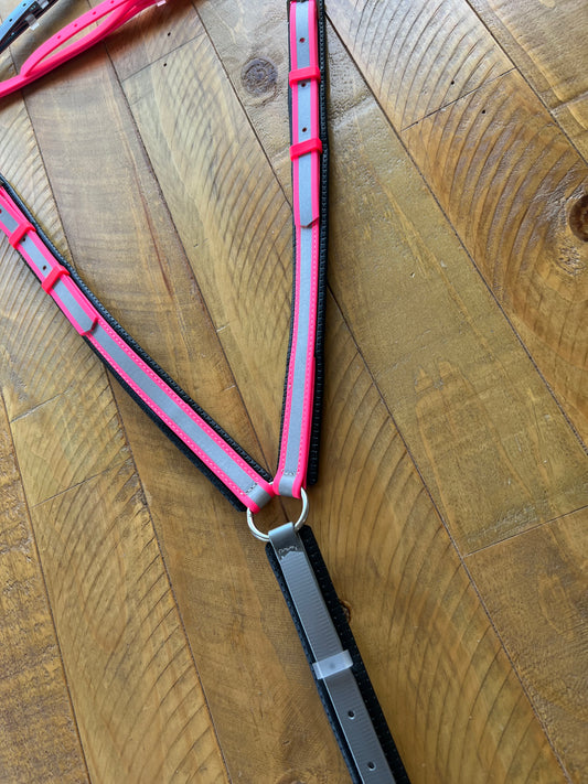 Reflective Breastplate - Reflective Pink & Silver