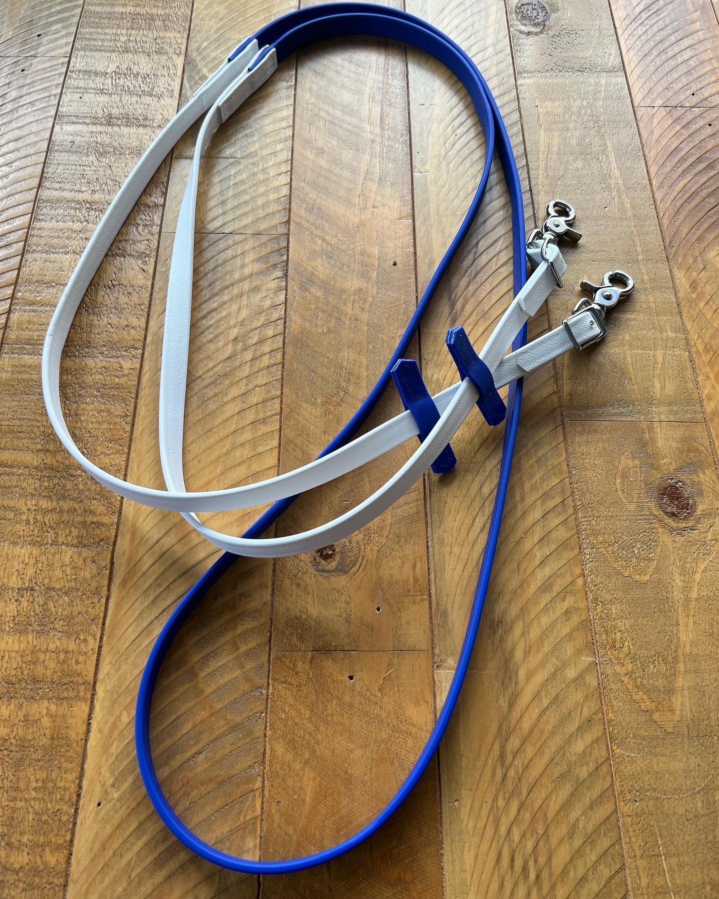 None Split Reins - 2 tone, Full BioThane