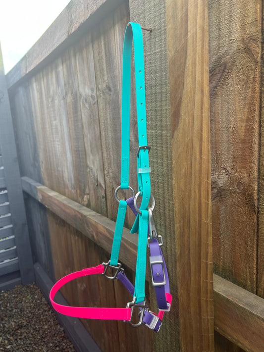 LS Halter - Violet Purple, Teal & Hot Pink