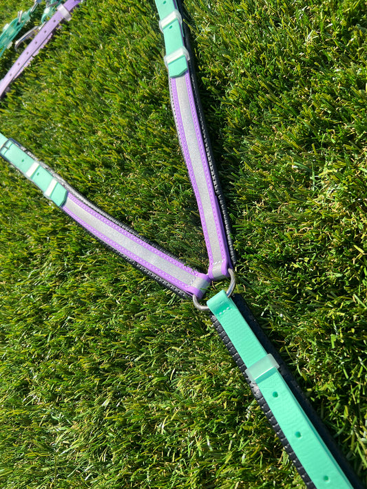 Reflective Breastplate - Amethyst & Seafoam