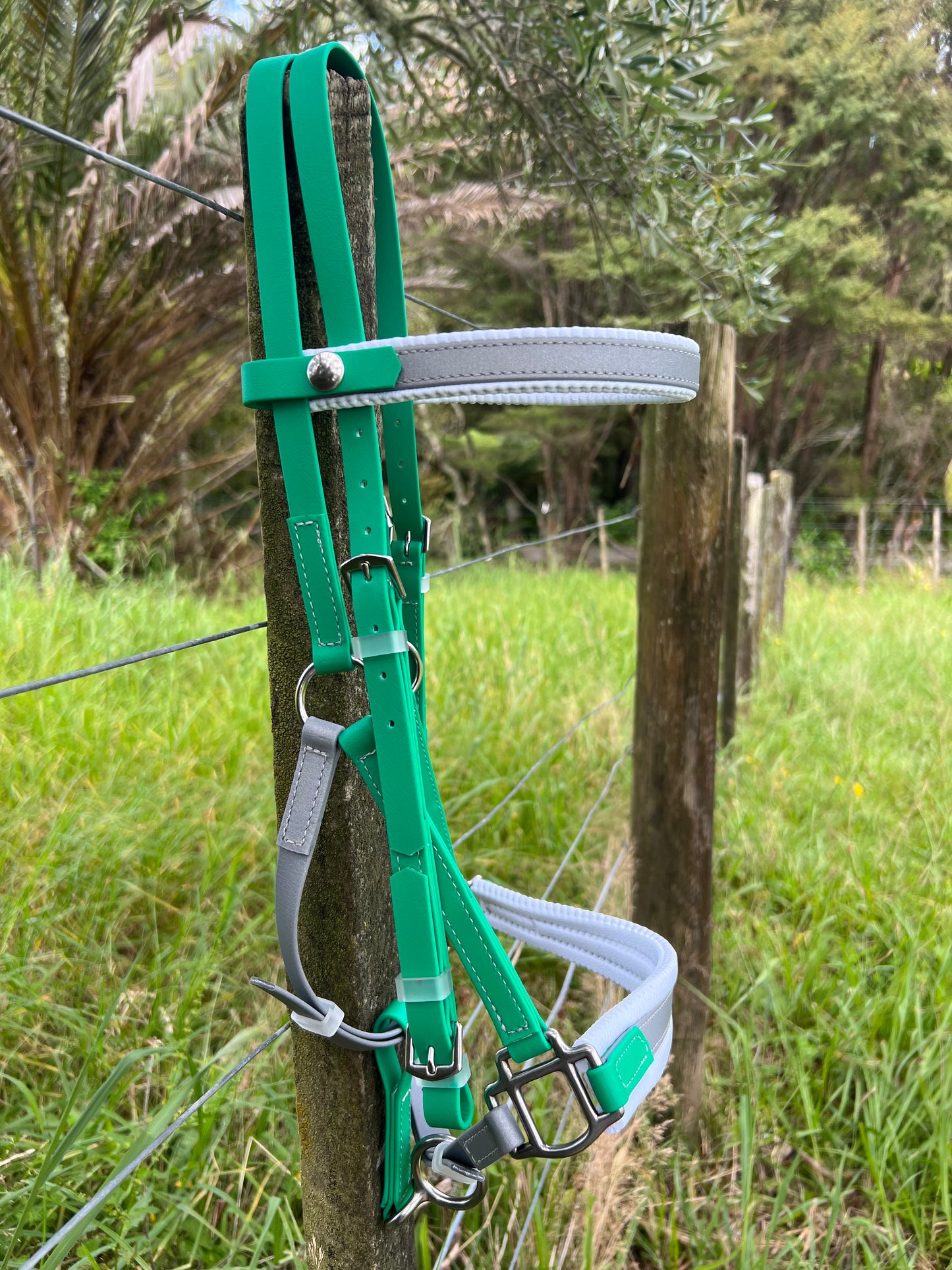 Brida LS Deux - Acolchado verde esmeralda, plateado y blanco