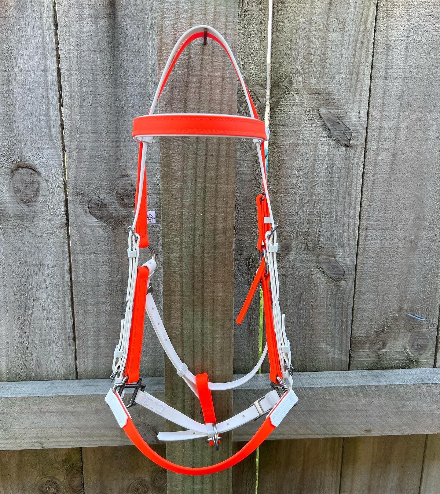 Cabezada LS Deux - Naranja Fluro y Blanco