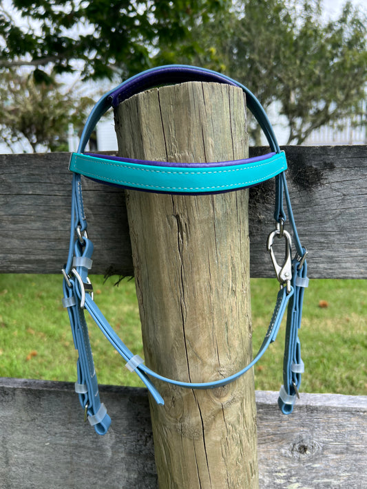Race Bridle - Petrol Blue & Teal