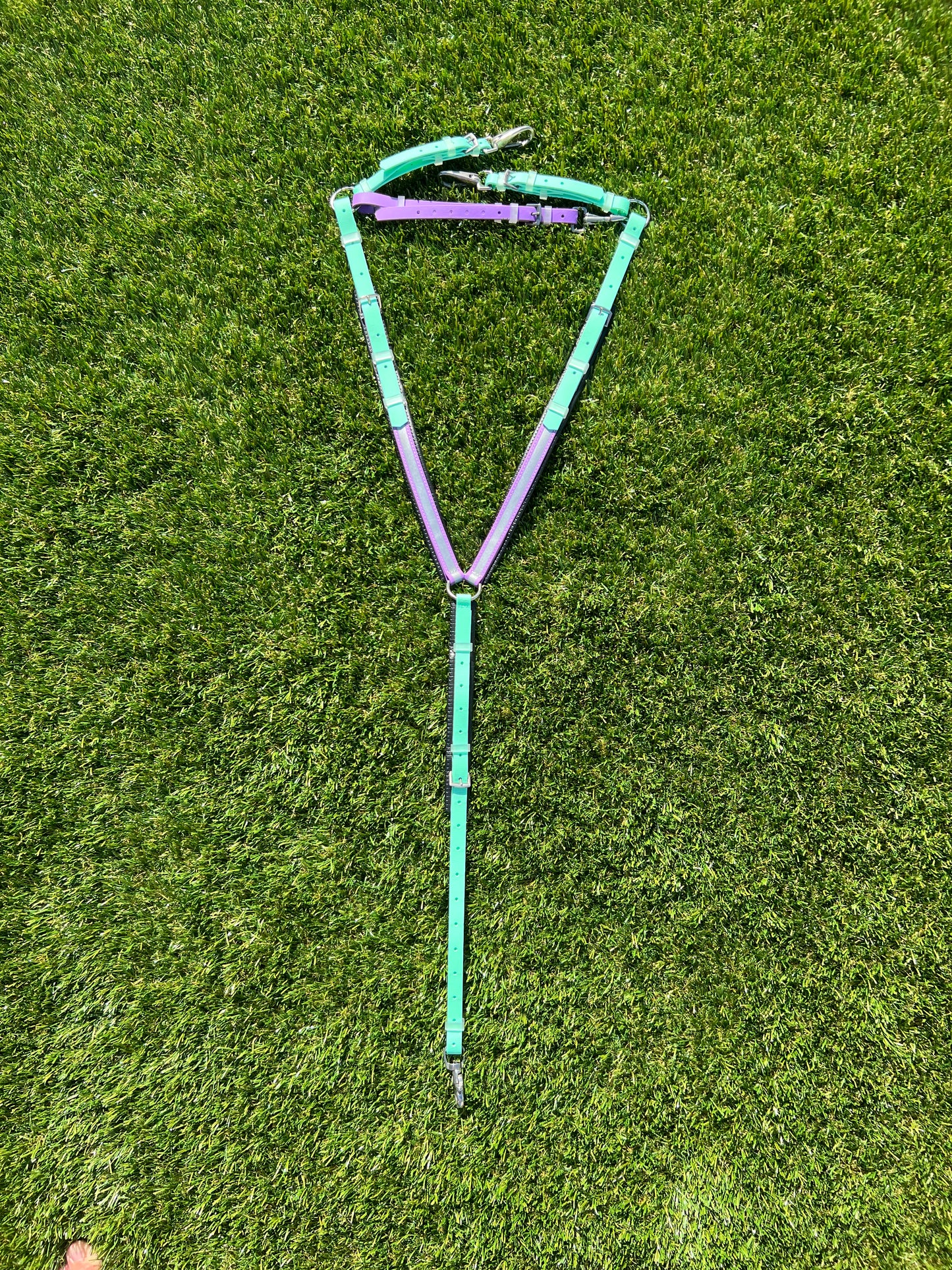 Reflective Breastplate - Amethyst & Seafoam