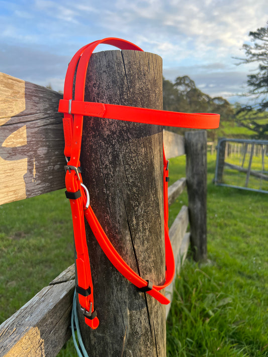 Zero Padding Race Bridle - Fluro Orange