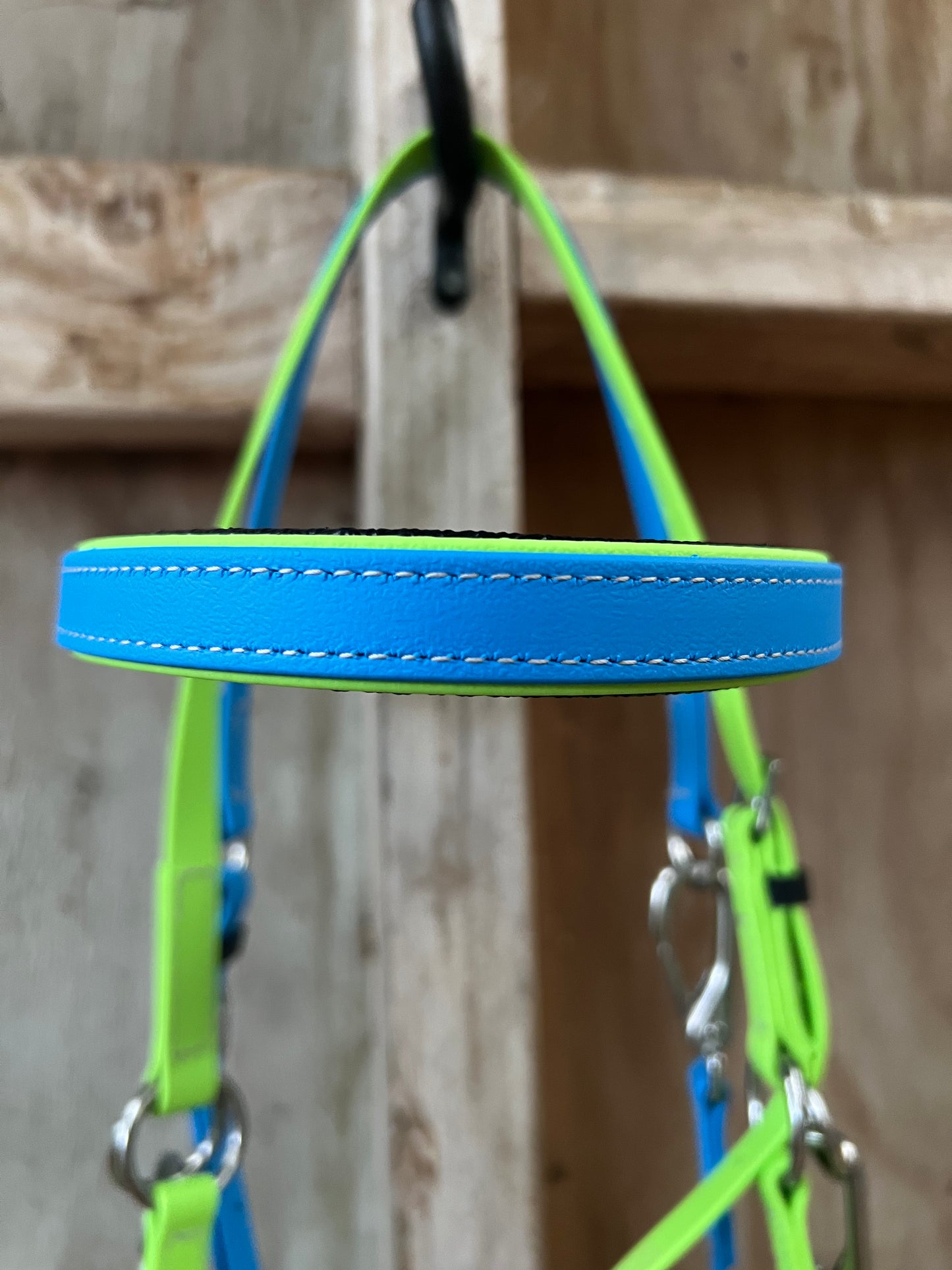 Brida LS Enduro - Azul cian y verde manzana