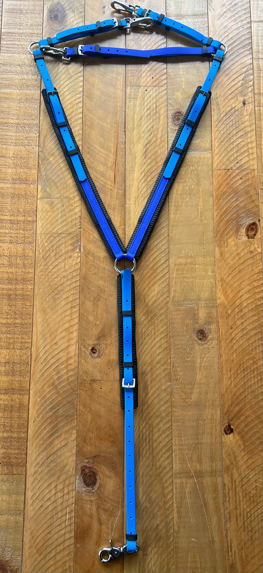 Padded Breastplate - Cyan & Royal Blue