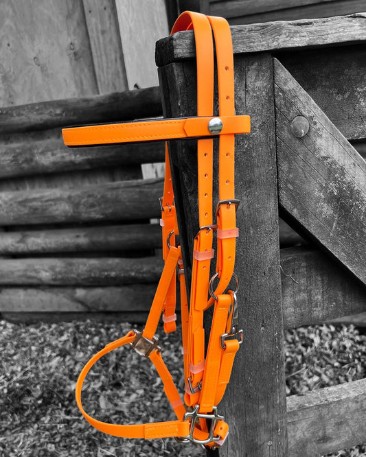 LS Deux Bridle - Pastel Orange