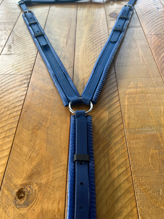 Padded Breastplate - Navy on Navy