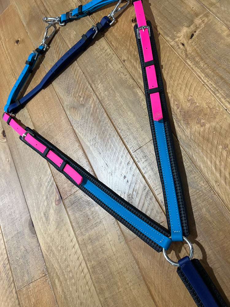 Endurance breastplate, endurance breastcollar, endurance tack, endurance, biothane endurance tack, biothane endurance breastplate, martingale, running martingale, rings, martingale rings 