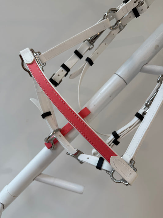 LS Enduro Bridle - White & Coral