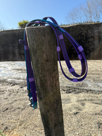 Webbed Reins with Stoppers