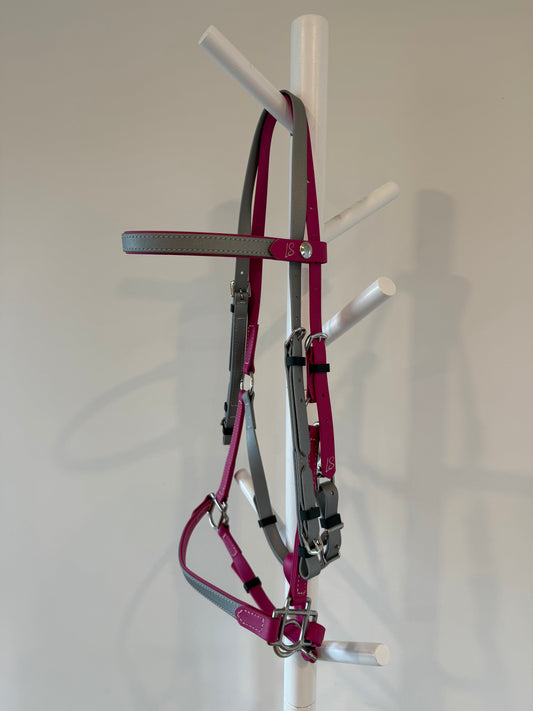 LS Deux Endurance Bridle - Magenta Pink & Silver