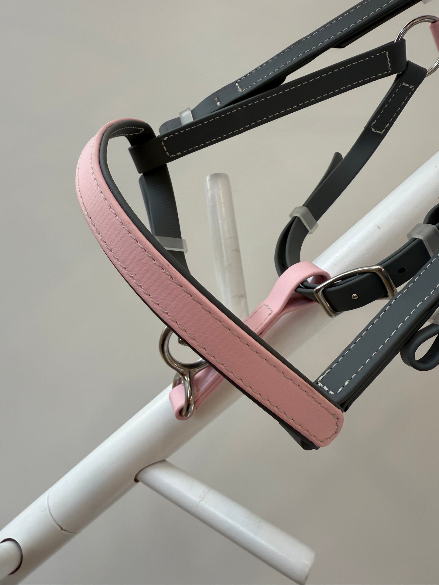 LS Deux Endurance Bridle - Dusty Light Pink & Charcoal Grey