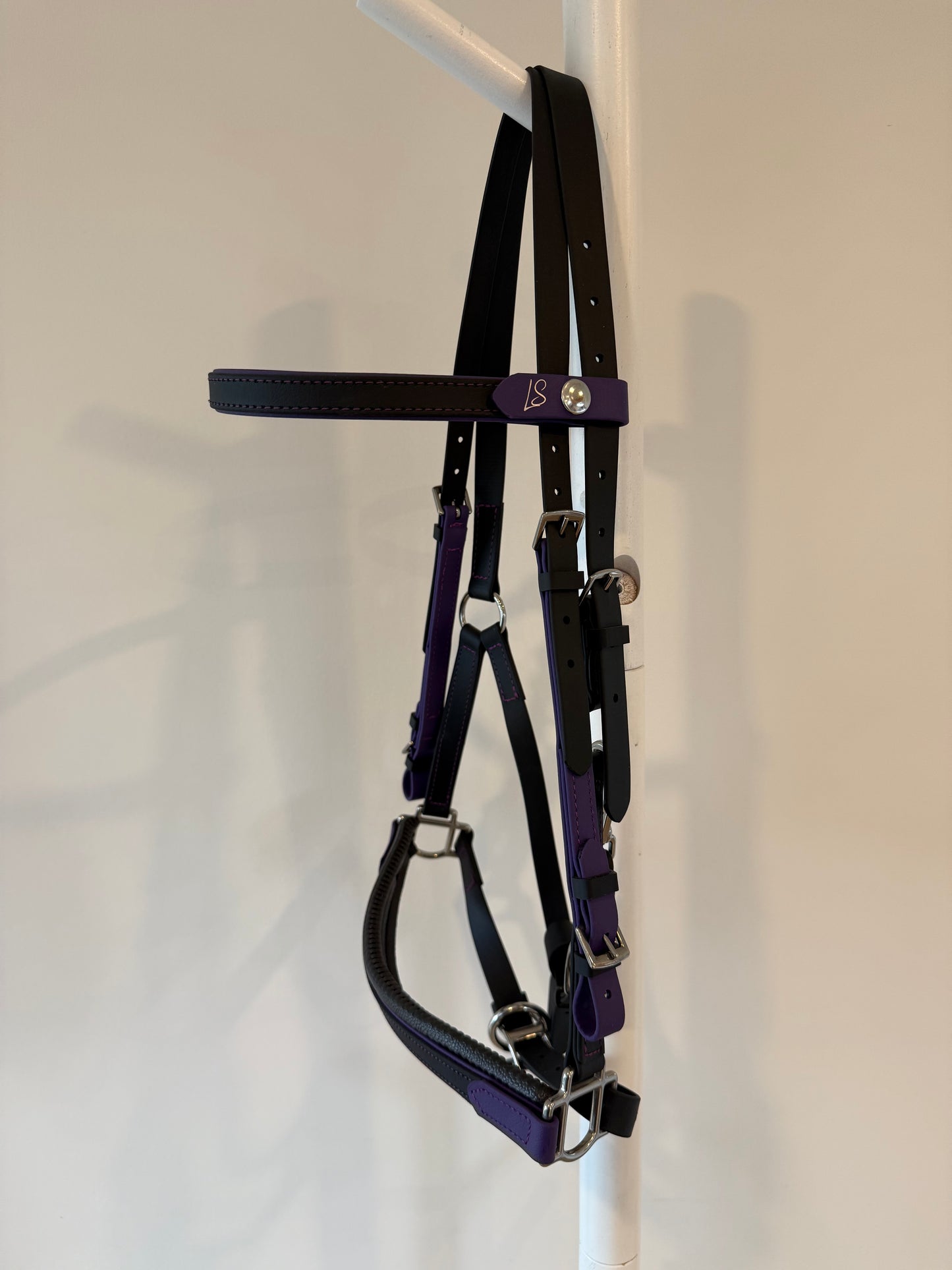 LS Deux Endurance Bridle - Black & Violet Purple