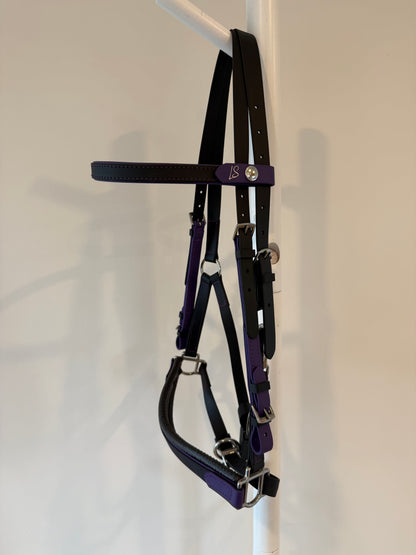 LS Deux Endurance Bridle - Black & Violet Purple