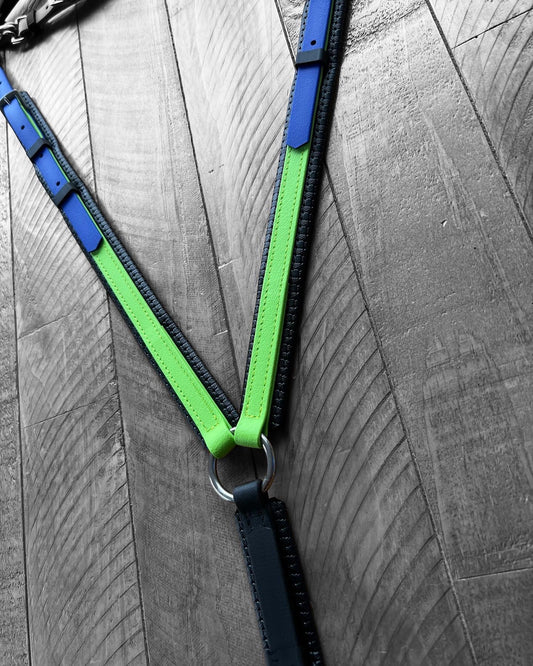 Opgestopte borsplaat - Appelgroen &amp; Koningsblou