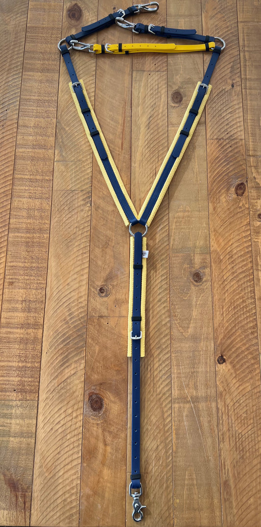 Opgestopte borsplaat - Navy &amp; Lemon Yellow Sympa Nova